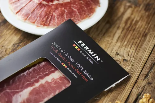 Vista 4 de Fermin Jamón de Bellota 100% Ibérico Loncheado 2 oz (2 Pack) Jamón de Bellota 100% Ibérico Loncheado, Auténtico Jamón Ibérico de Bellota