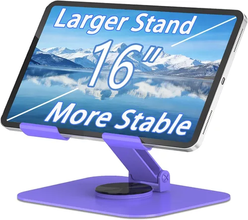 Vista 10 de Soporte de metal para tableta, soporte ajustable de rotación de 360° compatible con tabletas de 4 a 16 pulgadas como iPad Pro Air, iPad mini, Tab