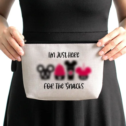 Vista 7 de Hanamiya Na Bolsa de aperitivos para viajes, divertida bolsa de maquillaje impermeable, lavable, reutilizable para viajes, playa, bonitas bolsas