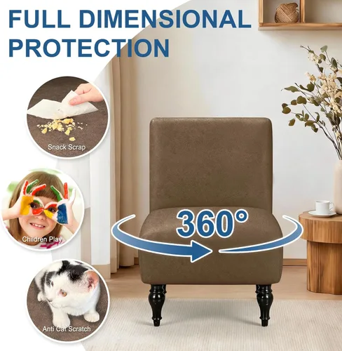 Vista 7 de ANARACHON Funda para silla decorativa sin brazos, extraíble, lavable, antideslizante, protector de muebles para el hogar, hotel, sala de estar