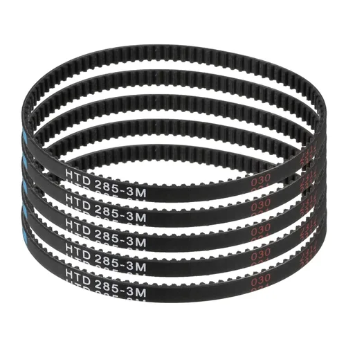 Vista 30 de uxcell 5 piezas HTD-3M Correa de distribución de goma 48 dientes, 144 mm de paso, 6 mm de ancho x 2,4 mm de altura, Correa de polea de distribución
