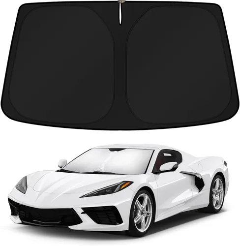 Vista 24 de KUST Parasol para parabrisas para Volkswagen VW ID.4 2021-2025 2026, accesorios para ventana, protector plegable, bloquea los rayos UV, mantiene