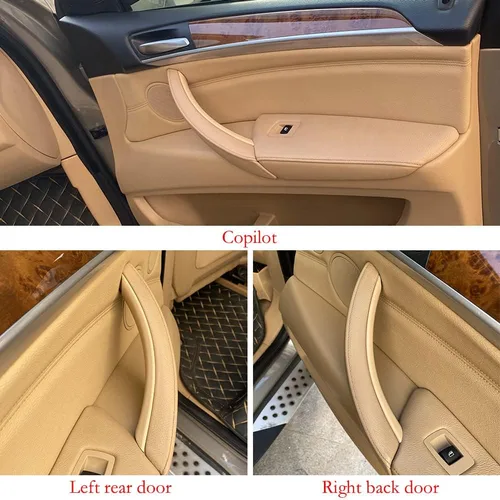 Vista 2 de TKREENO Cubierta de manija de puerta de automóvil para BMW X5 X6 E70 E71 2007-2013 manijas de puerta interior accesorios de decoración