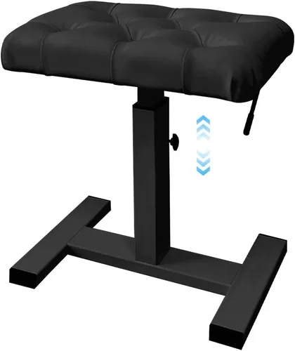 Vista 9 de lumizone Banco de piano hidráulico de elevación – Banco de teclado ajustable en altura taburete de piano resistente con piel sintética de 23.62 x