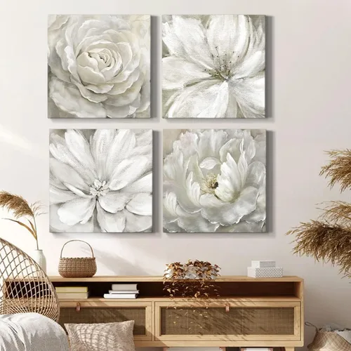 Vista 42 de Wexford Home Colección de primavera de jardín de campo francés, colección de primavera, juego de 4 paneles para decoración de pared de oficina