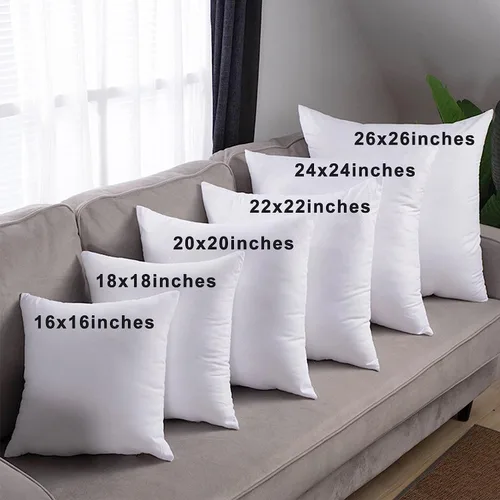 Vista 7 de HITO 12x20 Insertos de almohada (Juego de 2) - Fundas de almohada decorativas 100% algodón con relleno de alternativa al plumón, color blanco
