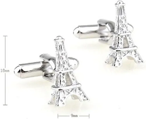 Vista 2 de MRCUFF Par de gemelos franceses de Francia Torre Eiffel Caja de regalo y paño de pulido