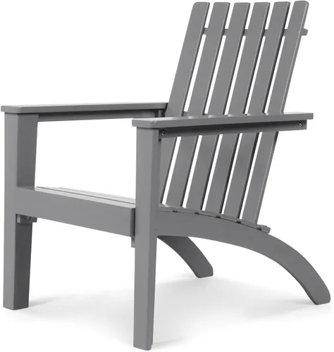 Tangkula Silla Adirondack de madera de acacia para exteriores, resistente a la intemperie, para patio, jardín, terraza, hoguera, muebles de porche