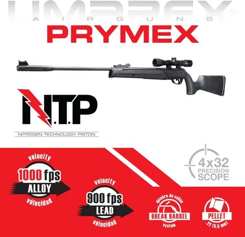 Vista 3 de Umarex Prymex Break Barrel - Rifle de aire de pistola de pellets calibre .22