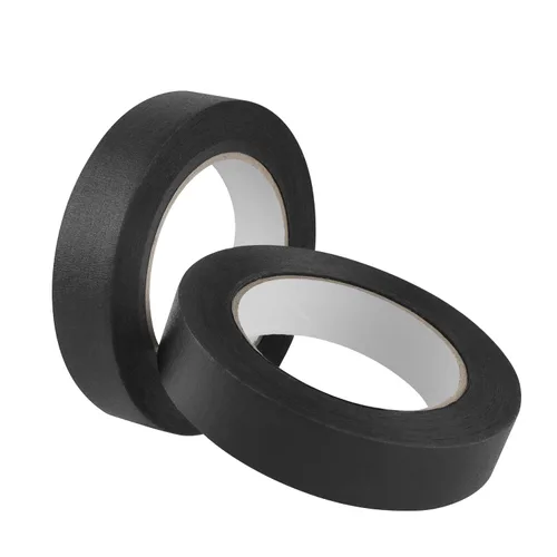Lichamp Paquete de 2 cintas de pintor negras de 1 pulgada, cinta adhesiva negra de 1 pulgada x 55 yardas x 2 rollos (110 yardas en total)