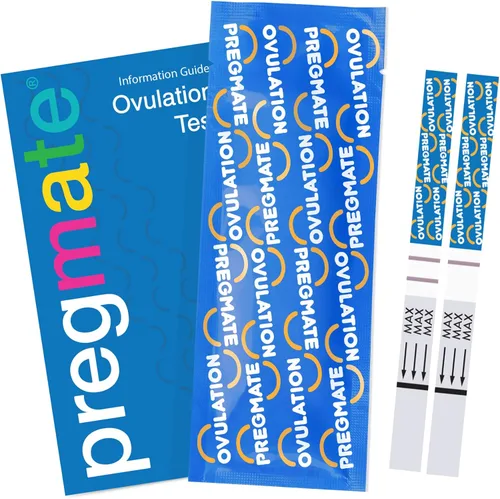 Vista 3 de Tiras de prueba de ovulación y embarazo HCG, prueba de orina de un solo paso, de PREGMATE, 70