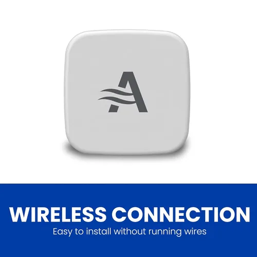 Vista 2 de AprilAire Z10IDT - Sensor inalámbrico de temperatura y humedad para interiores, compatible con termostato programable Wi-Fi S86WMUPR, gris