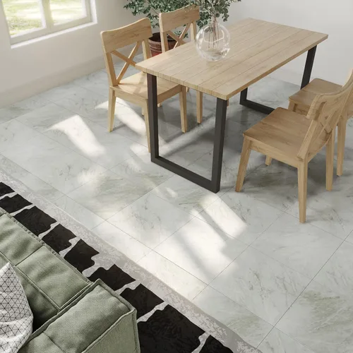 Vista 2 de VEELIKE Azulejos de vinilo de mármol gris de 12 x 12 pulgadas, impermeables, autoadhesivos, duraderos, adhesivos para pisos, azulejos de vinilo