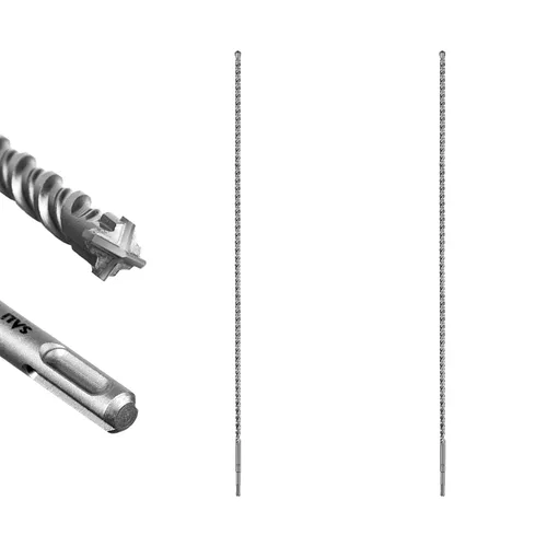Vista 9 de SALI 10 brocas de martillo giratorio SDS Plus de 1/2 x 6 pulgadas, kit de broca para hormigón, material de carburo de doble rosca de tipo cruzado