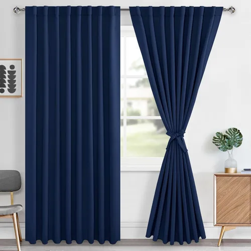 Vista 38 de [Usado] Hiasan Cortinas Opacas Beige de 84 Pulgadas de Largo, Cortinas Opacas con Cancelación de Ruido para Sala de Estar, Dormitorio, Bolsillo