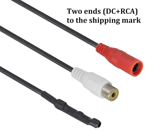 Vista 5 de Micrófono CCTV Dispositivo de recogida de cable de audio Micrófono para exteriores CCTV RCA Micrófono de vigilancia DVR Preamplificador de alta