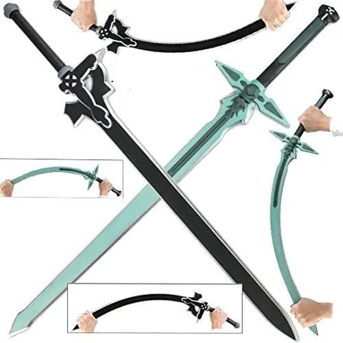 Sword Art Online Kirito Kirigaya Dark Repulsor Elucidator Foam LARP Juego de espadas