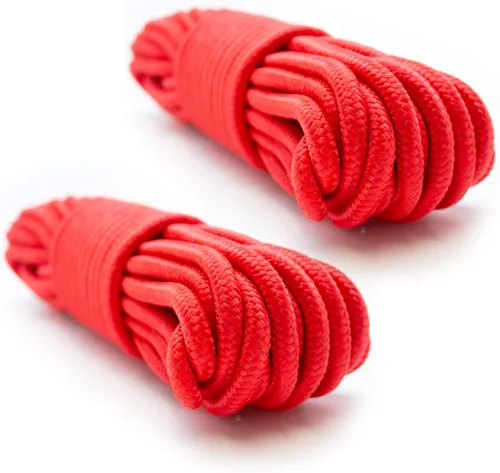 Vista 18 de Cuerda multiuso de 9 mm (3/8 pulgadas) de nylon trenzado, 50 pies. Negro