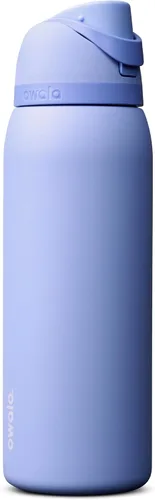 Vista 56 de Owala FreeSip - Botella de agua de acero inoxidable de 24 onzas, pistas de esquí de los años 80