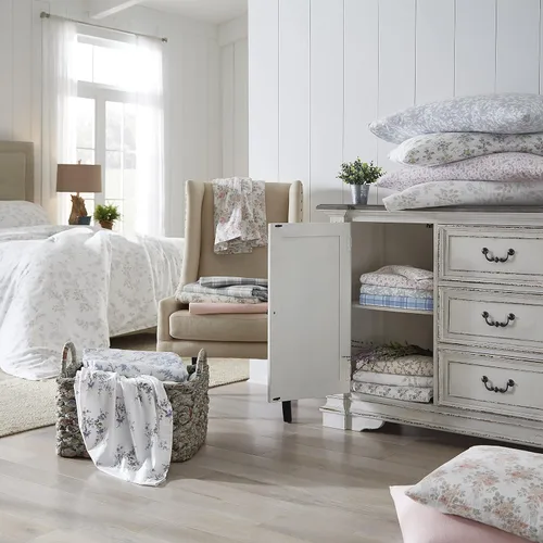 Vista 8 de Laura Ashley Home - Sábanas Queen, juego de ropa de cama de franela de algodón, cepillado para mayor suavidad y comodidad (Fawna, Queen)