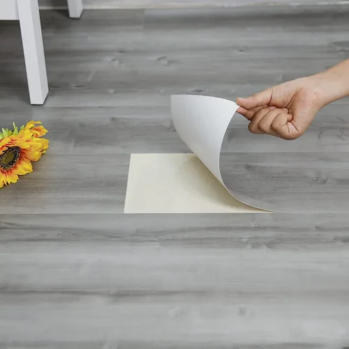 Vista 8 de Azulejos de vinilo para despegar y pegar, paquete de 10 unidades de 15 pies cuadrados, aspecto de madera natural, autoadhesivo, duradero e