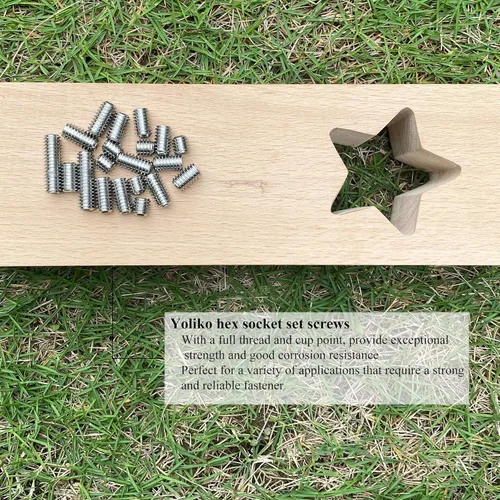 Vista 6 de Juego de 20 piezas de 5/16-18 pulgadas, 4 tamaños de rosca, juego de tornillos hexagonales de acero inoxidable 304 con rosca completa, tornillos