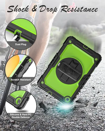 Vista 5 de Funda para Samsung Galaxy Tab S6 Lite de 10.4 pulgadas [con protector de pantalla de vidrio templado] 2024/2022/2020 (SM-P610/P615/P613/P619)
