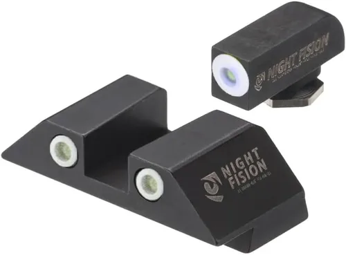 Vista 10 de Night Fision Tritium Night Sight Set for Glock 42/43/43X - Perfect Dot Front Sight with Added Daytime Ring - Front Ring Color Options - Various