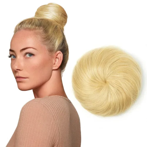Vista 32 de isheeny Moño de Cabello Humano 100%, Moño Desordenado Pieza de Cabello Extensiones de Cabello Humano Real Moño de Cabello Rizado Natural Piezas