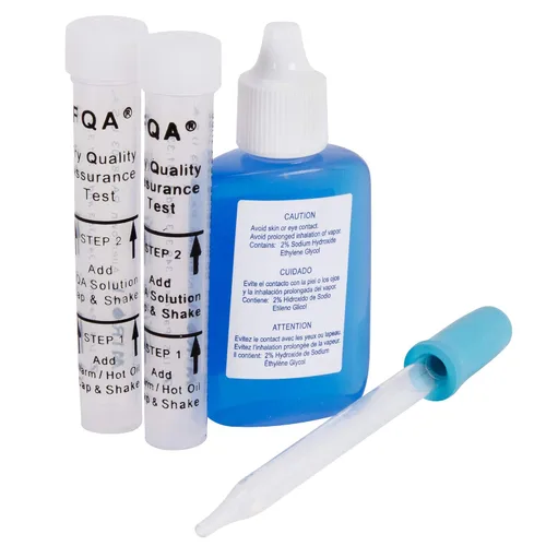 Vista 3 de MirOil Kit de prueba de aceite de freír para material contaminante polar, paquete de 12 pruebas, kit de prueba de aceite de freidora de 3 minutos