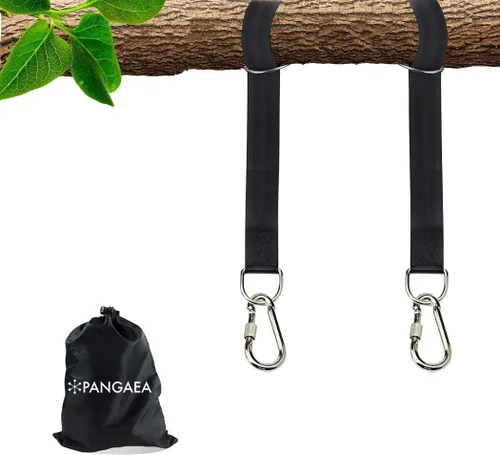 Kit de correas colgantes para columpio de árbol, resistente soporta 2200 libras, 5 pies, extra largo, con mosquetones de bloqueo más seguro y bolsa