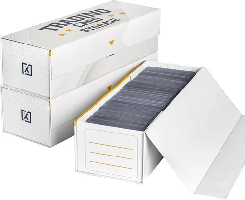 Vista 9 de HOMEXPRO Caja de Almacenamiento de Tarjetas Coleccionables [PAQUETE DE 3] - Tapa Magnética Se Adapta a 800 Tarjetas, 200 Toploaders, o 50 One