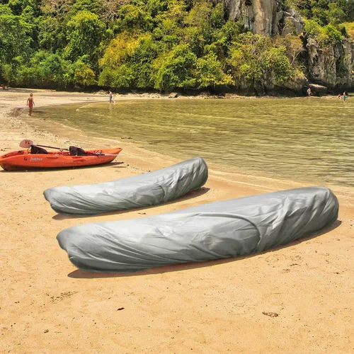 Vista 7 de Frelaxy Funda para Kayak 420D, Fundas Resistente al Agua y a los Rayos UV para Kayak de Alta Resistencia para Almacenamiento al Aire Libre, Funda