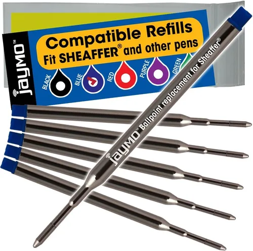 Vista 10 de Jaymo Repuesto para Sheaffer K 99335 - Medidas 3.75 in / 95 mm de largo - Recambio de bolígrafo - 12 negro