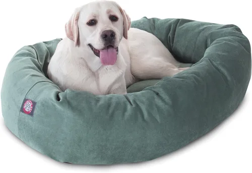 Vista 47 de Majestic Pet Cama para perros calmante de microterciopelo de 24 pulgadas, lavable – Cama redonda suave y acogedora para perros con soporte