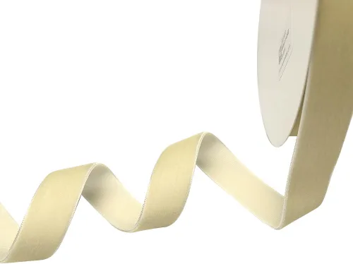 Vista 22 de Chenkou Craft Cinta de Terciopelo Beige 25 Yardas 1/4" Lotes a Granel (Beige, 1/4"(6mm))
