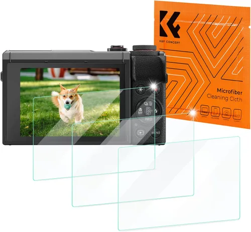 Vista 13 de K&F CONCEPT 3 protectores de pantalla compatibles con cámara Canon EOS R6 II/R6/R7 y cubierta de zapata caliente, protector de pantalla de vidrio