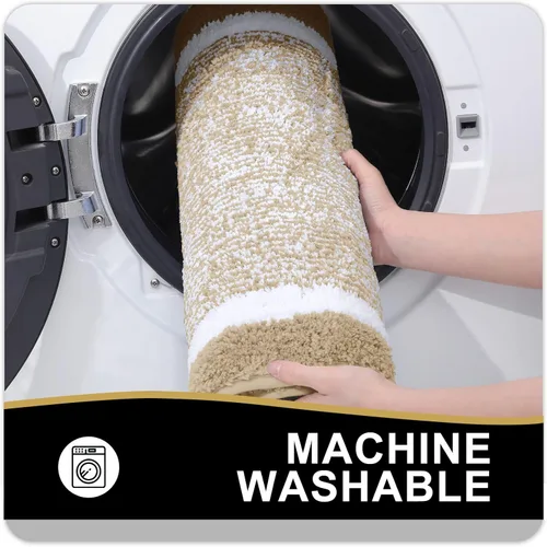 Vista 6 de OLANLY Alfombras de baño 24x16, tapetes de baño extra suaves y absorbentes de microfibra, antideslizantes, lavables a máquina, secan rápido