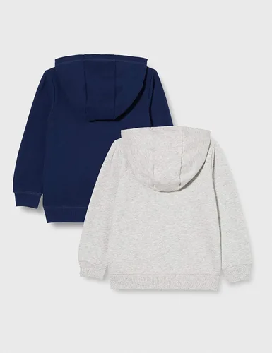 Vista 3 de Simple Joys by Carter's - Sudaderas con capucha de forro polar con cremallera completa, paquete de 2