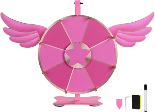 Vista 11 de WinSpin rueda de premios de mesa de 12" con 14 ranuras, rueda giratoria editable resistente para juego de fortuna, serie clásica, para carnaval
