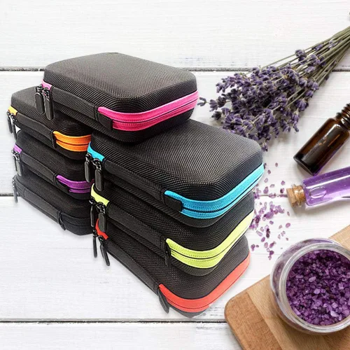 Vista 9 de DHXYZZB Almacenamiento de aceites esenciales, funda de transporte de aceites esenciales, Púrpura, Moderno