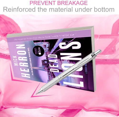 Vista 7 de Mochila transparente, resistente bolsa de libros transparente, mochilas grandes de PVC transparente para mujeres y hombres