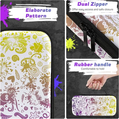 Vista 4 de MoKo Funda de transporte para Nintendo Switch modelo OLED Nintendo Switch, carcasa rígida portátil de viaje con 10 ranuras para tarjetas de juego