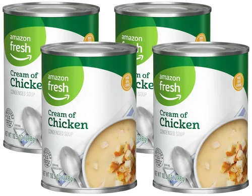 Vista 8 de Amazon Fresh, Sopa condensada de crema de pollo, 10.5 onzas (anteriormente Happy Belly, el empaque puede variar)