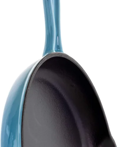 Vista 5 de MegaChef Sartén de hierro fundido esmaltado, 10.25 pulgadas, azul