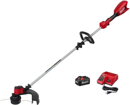 Kit de desbrozadora de cuerda Milwaukee M18 sin cepillo con batería y cargador 2828-21