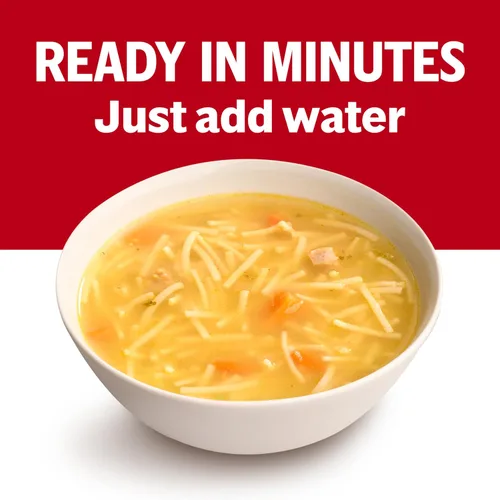 Vista 6 de Campbell's - Sopa condensada de fideos con pollo tamaño familiar, lata de 22.4 onzas
