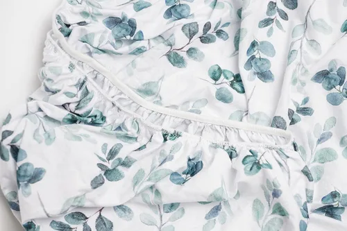 Vista 2 de NODNAL CO. Leafy Pack n Play Playard - Sábana bajera ajustable portátil para colchón de bebé, algodón de punto de jersey, unisex, para niña/niño