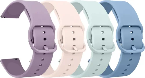 Meliya Correas de reloj de 0.866 pulgadas (0.866 in) de liberación rápida, paquete de 4 correas de repuesto deportivas de silicona suave para