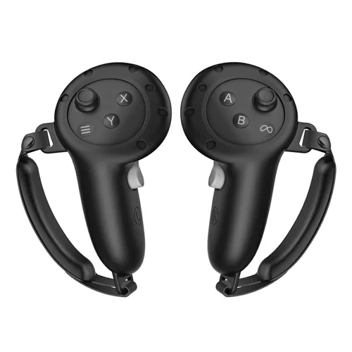 BEHORSE Silicone Controller Grip Cover for Meta Quest 3,Silicone Grip Protector with Adjustable Knuckle Straps for Meta Quest 3 Accessories (Black)